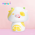 13.5" Mushroom Plush Lemon Cow Plush Pillow J720381