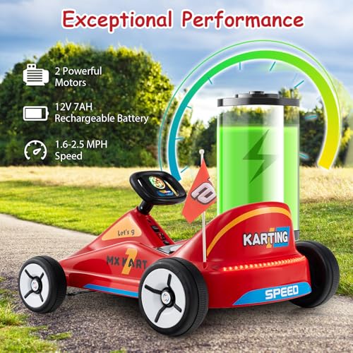 12V Battery Powered Kids Electric Go Kart with Remote Control F47686