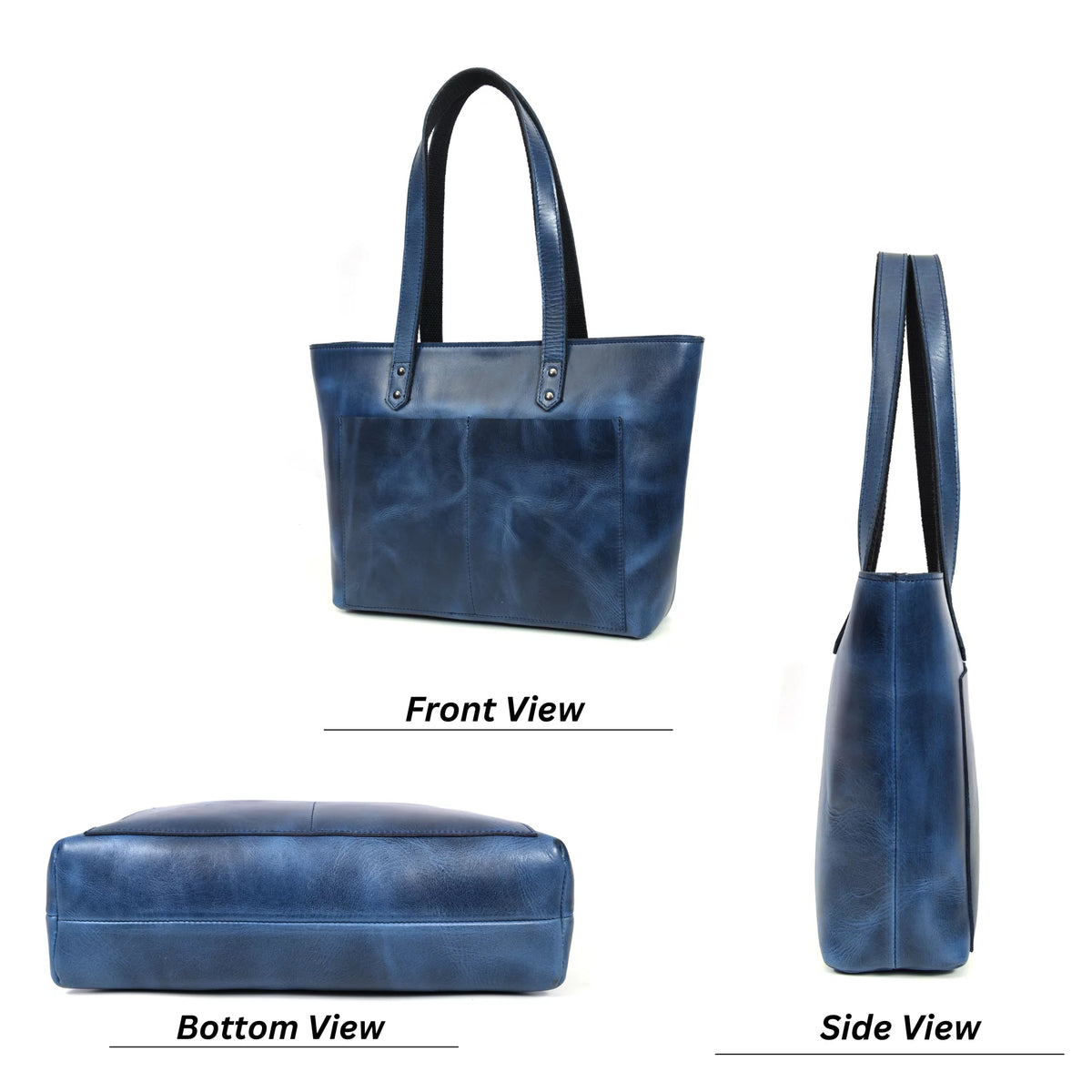 Genuine Leather Shoulder Tote Bag O7872