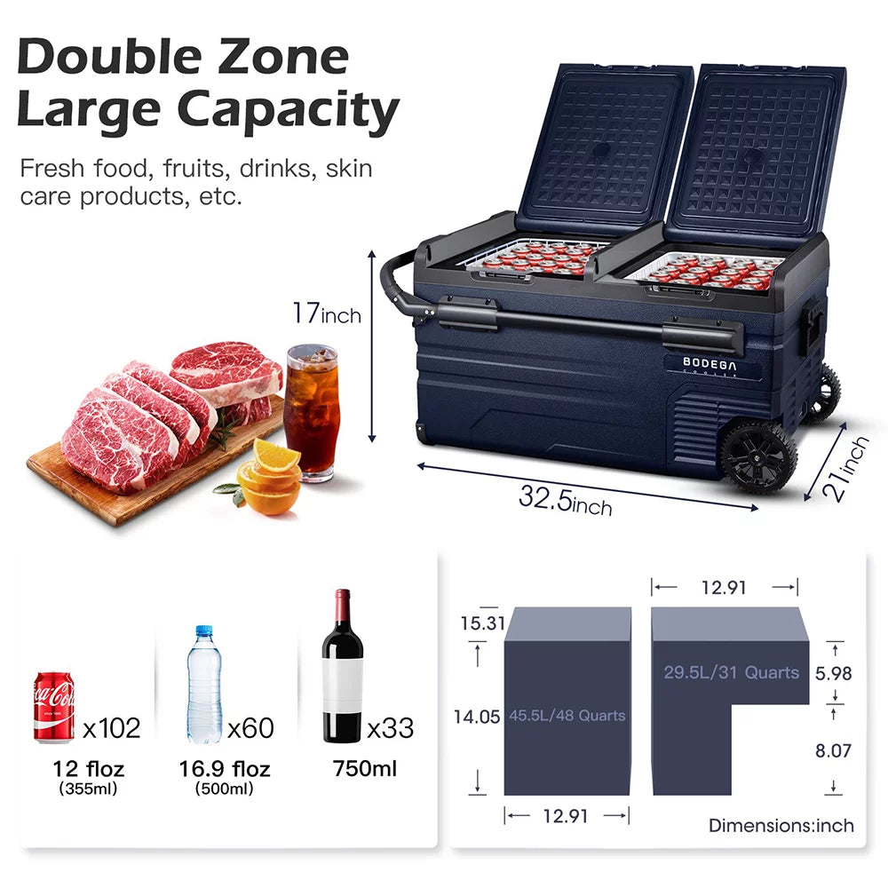 12 Volt 80 Qt Portable Car Refrigerator Freezer T87344