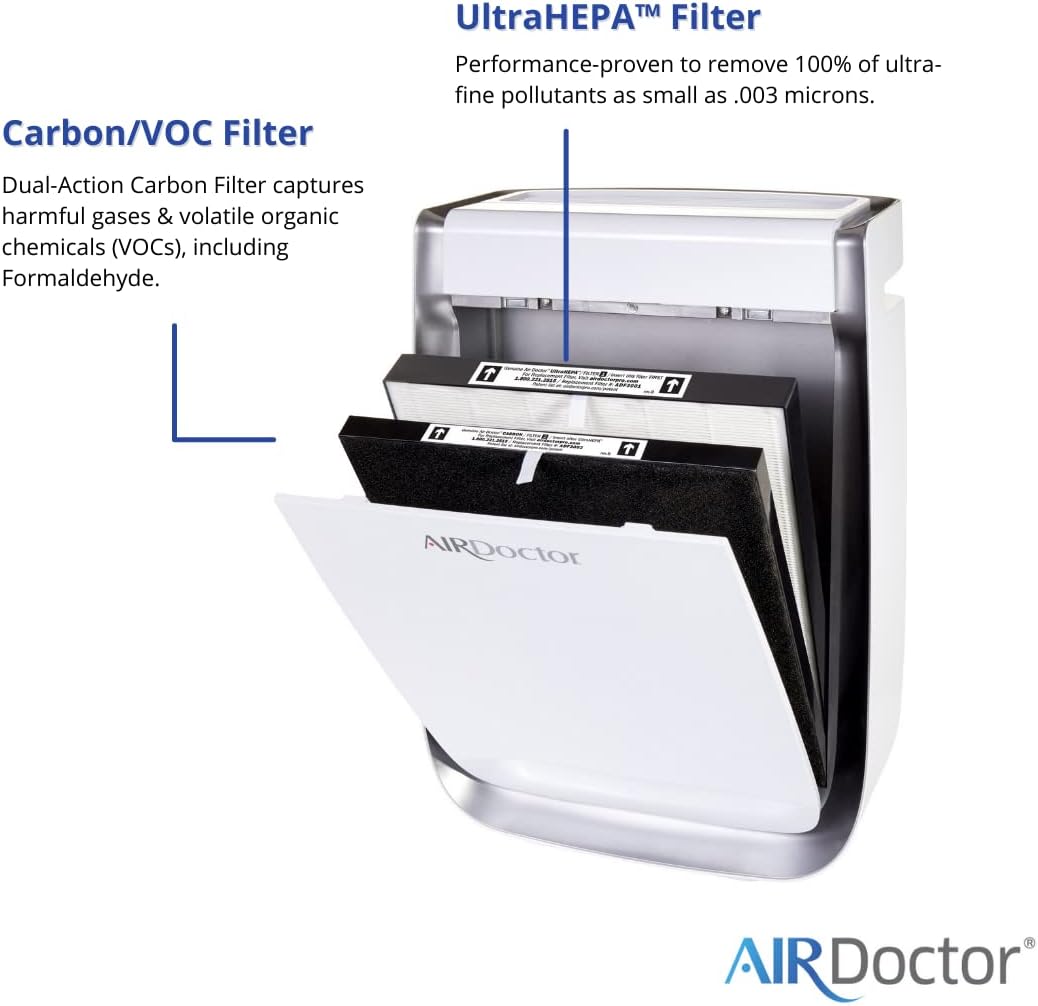 4-in-1 Air Purifier with UltraHEPA, Carbon & VOC Filters, Pack of 2 X9340