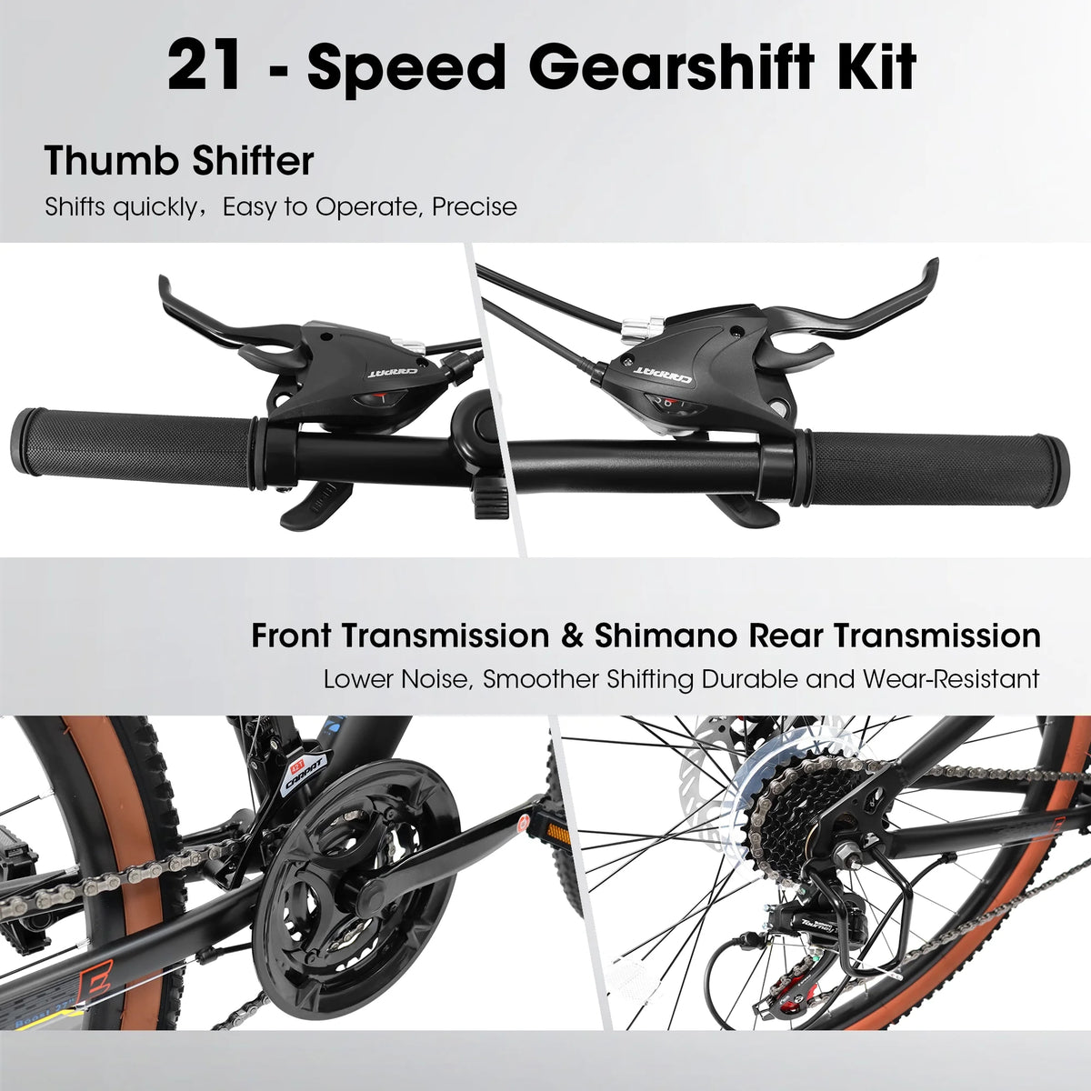 27.5 inch 21 Speeds Black Mountain Bike Y287