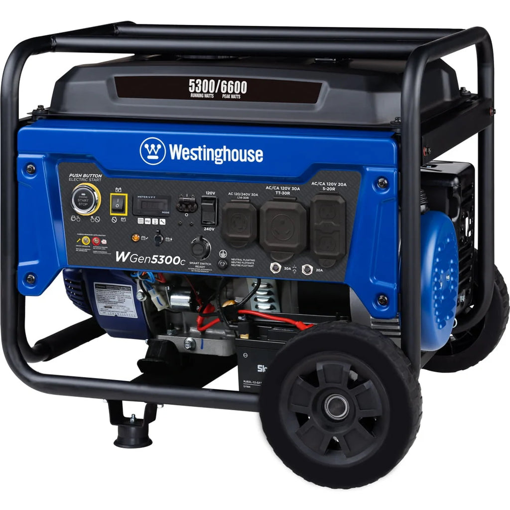 Gas Powered Portable Generator with Remote Electric Start W87636