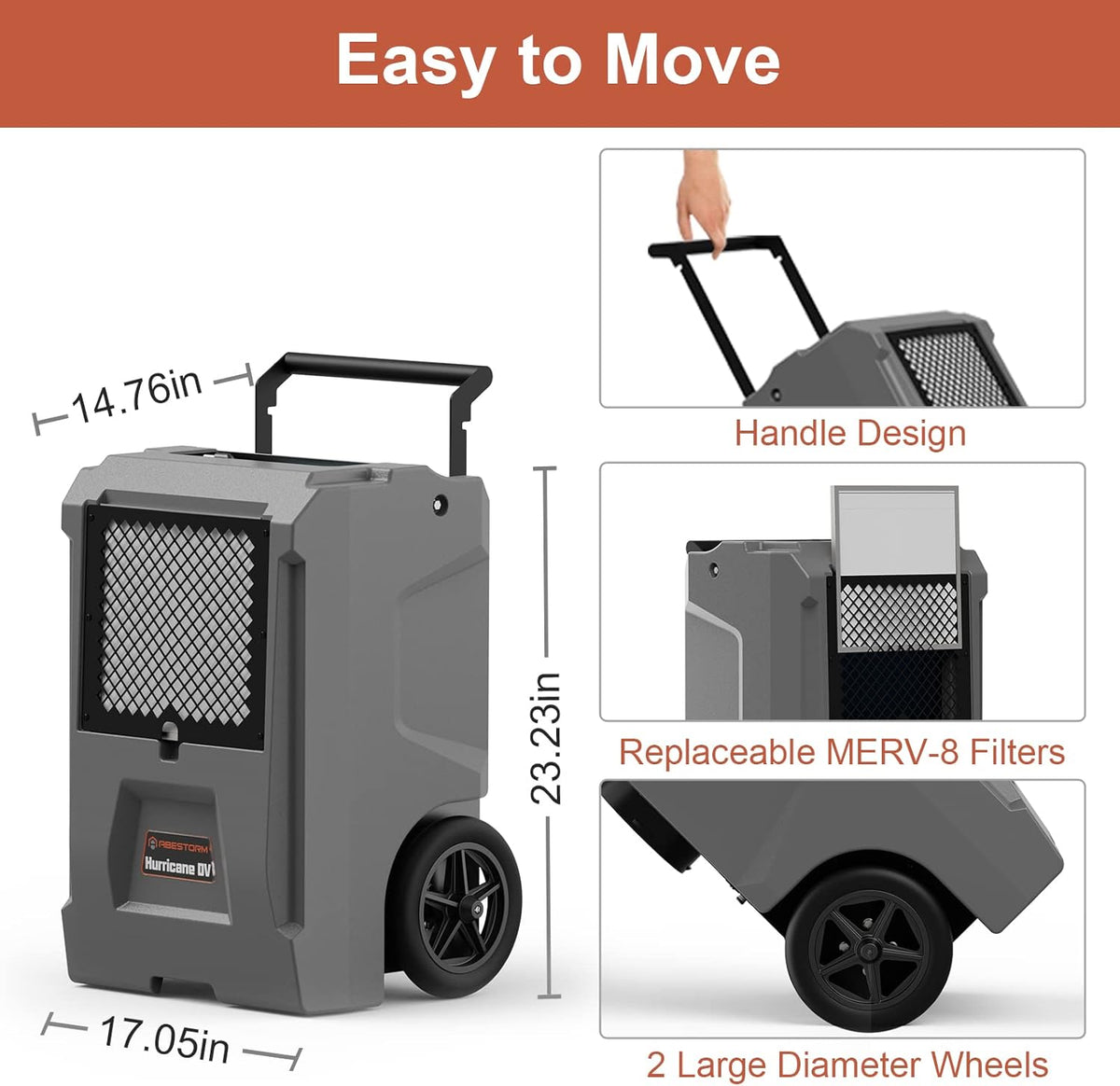 Commercial Dehumidifier with Pump and Drain Hose, 110 Pints R2699
