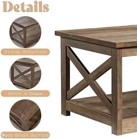 3-Piece Farmhouse Table Set with Charging Station and USB Ports P184