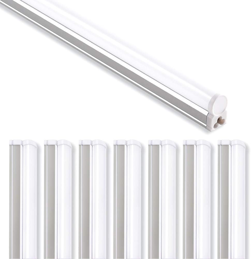 LED Shop Light, 4 ft 2200lm 4000K T5 Fixture, Linkable, 8-Pack O475721
