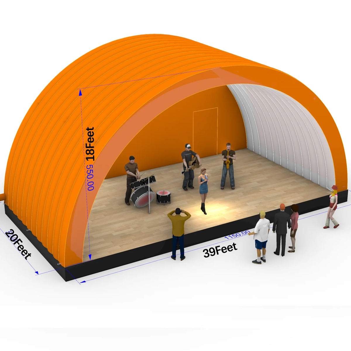 Orange Portable Outdoor Inflatable Tent U4478