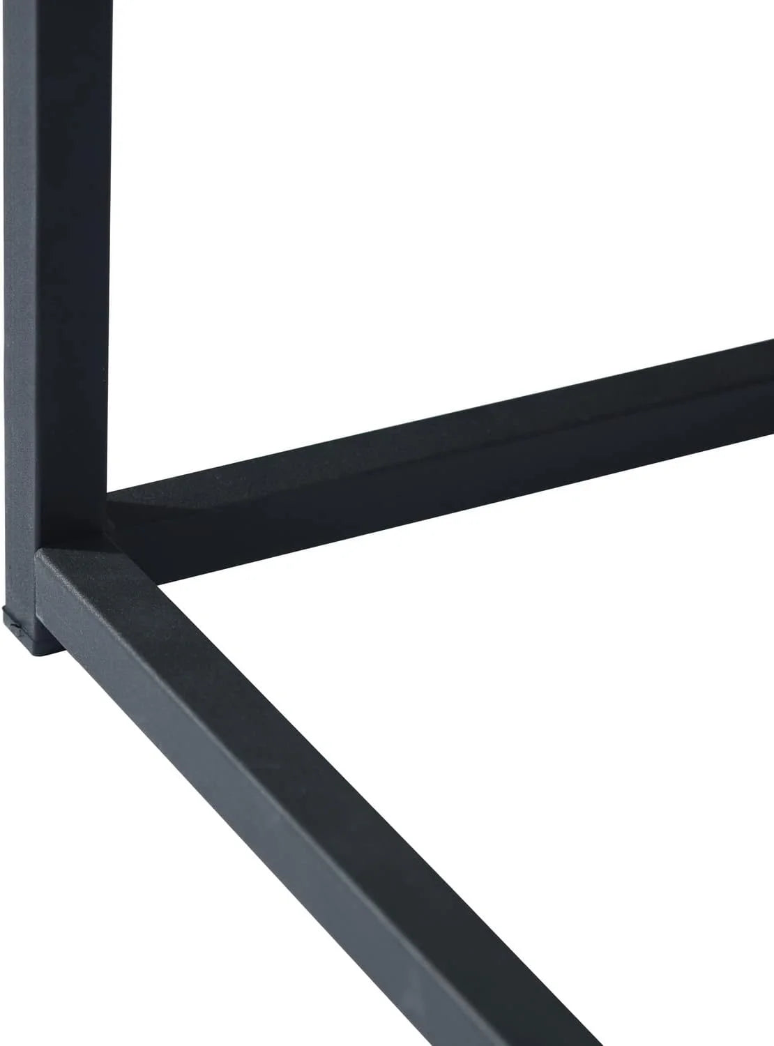White Square Side Table with Marble Metal Frame Z241