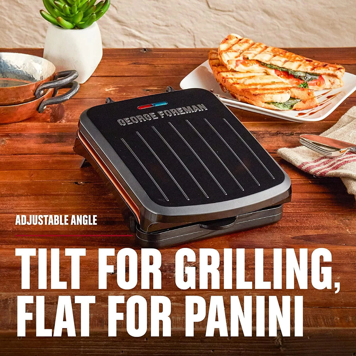Black Electric Indoor Grill and Panini Press E4888