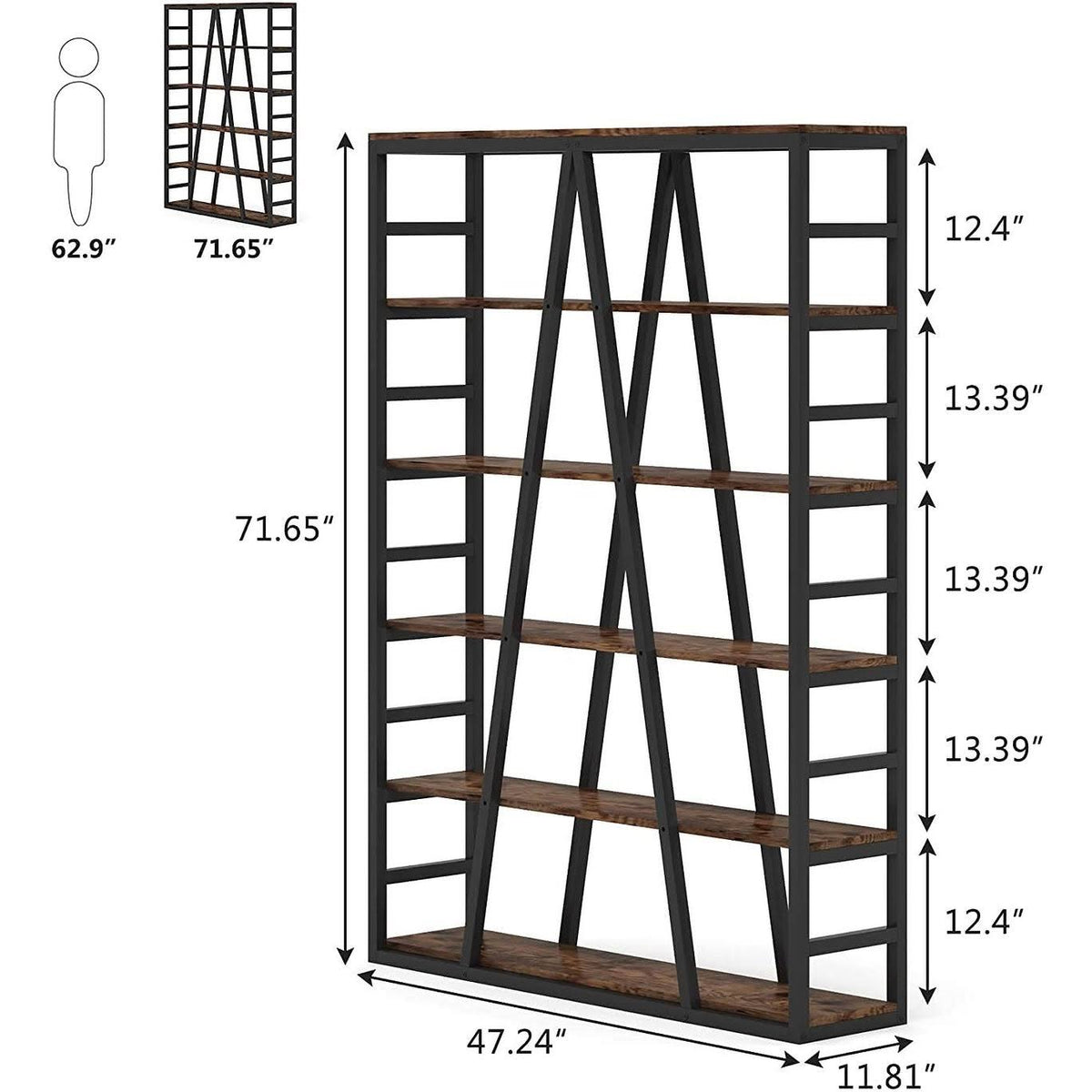 White Open Bookshelf Y63194