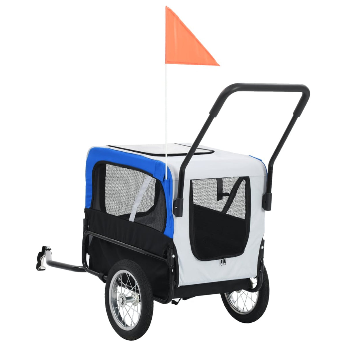 Gray and Blue Pet Bike Trailer Jogging Stroller S705330