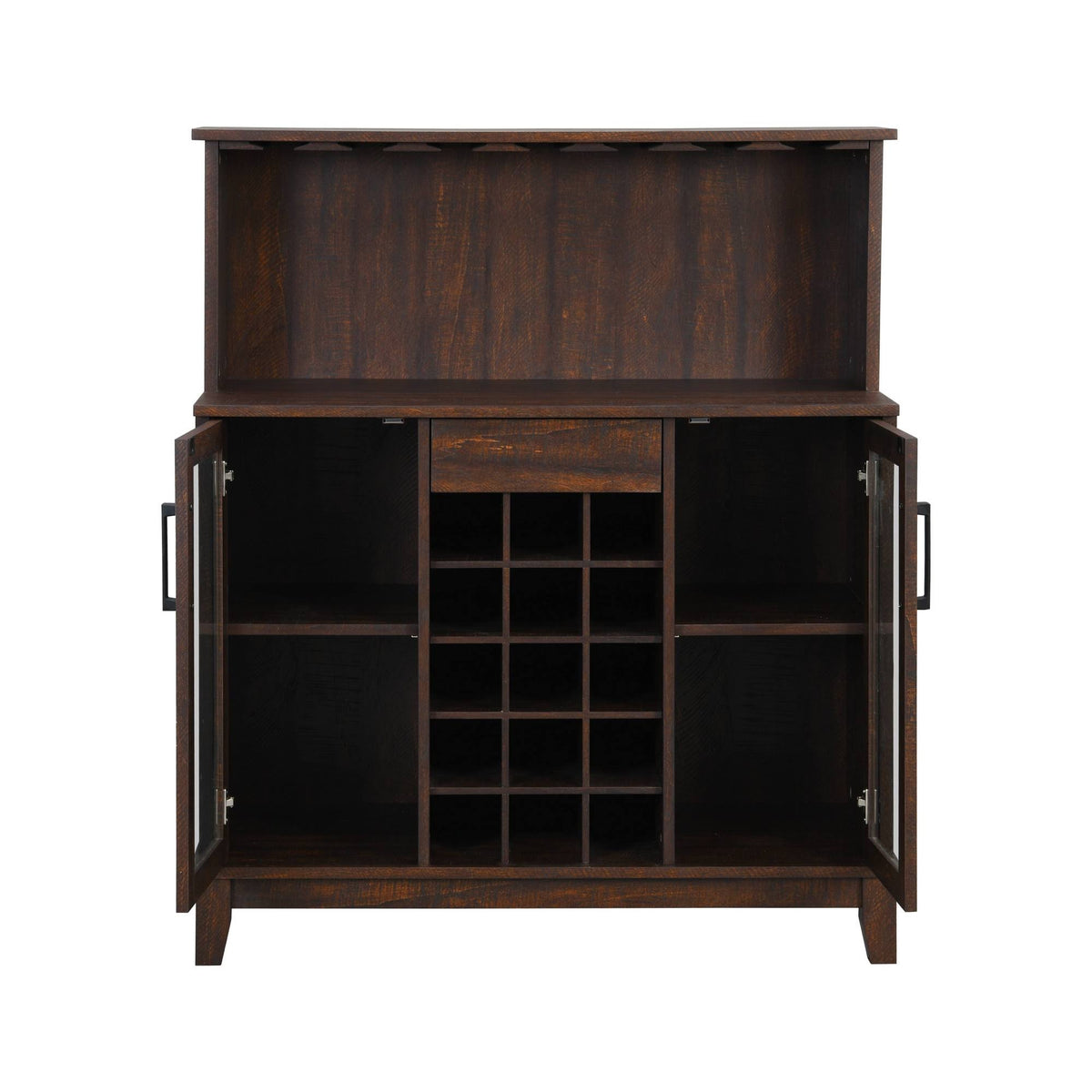 Mahogany Wine Bar Cabinet with Glass Doors M703