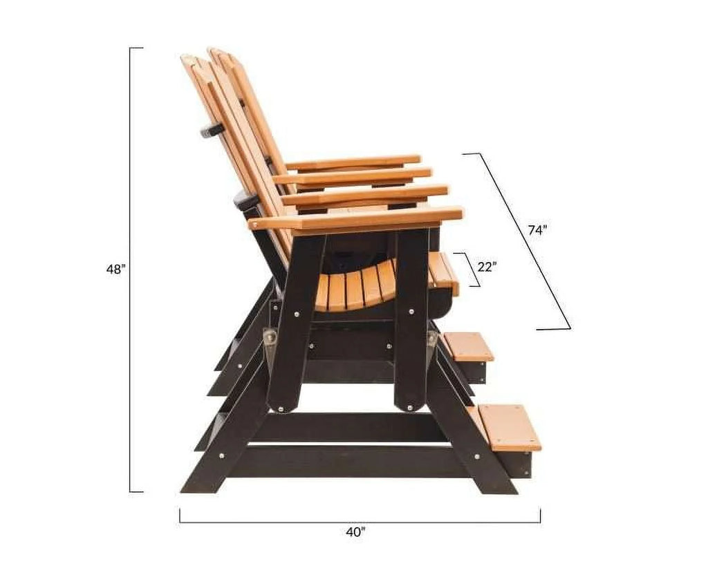 Poly Outdoor Adirondack Balcony Glider E689
