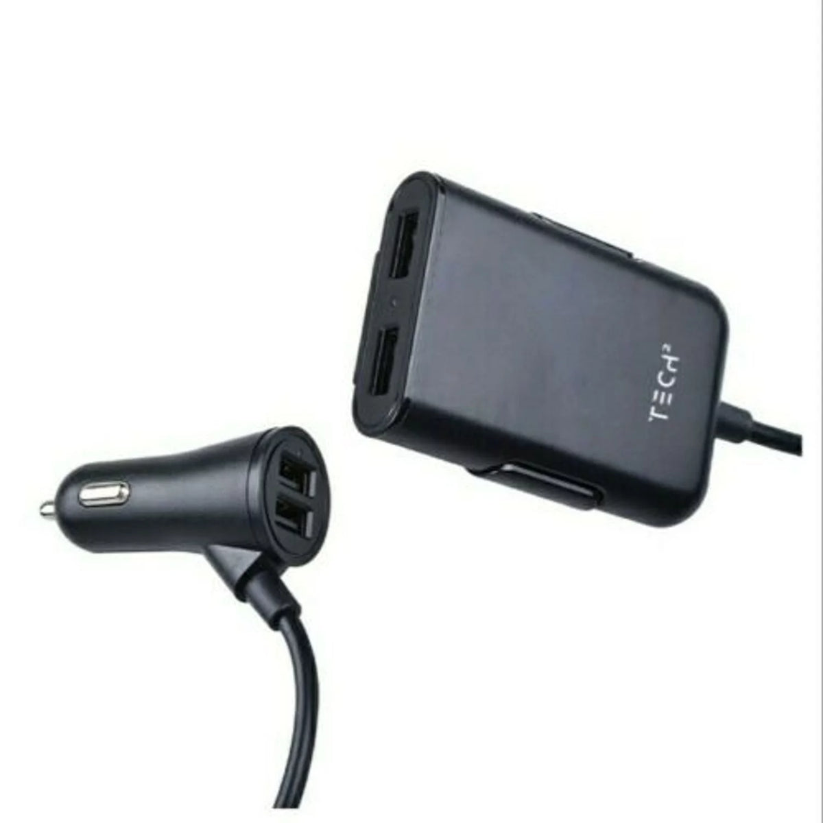 Backseat Car Charger, 4 USB Ports (2pk) M76513