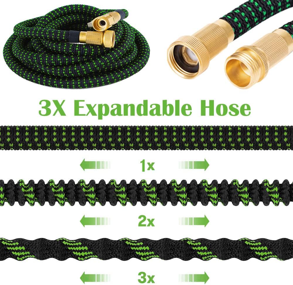 100FT Pack of 2 Expandable Garden Hose with Spray Nozzle R512