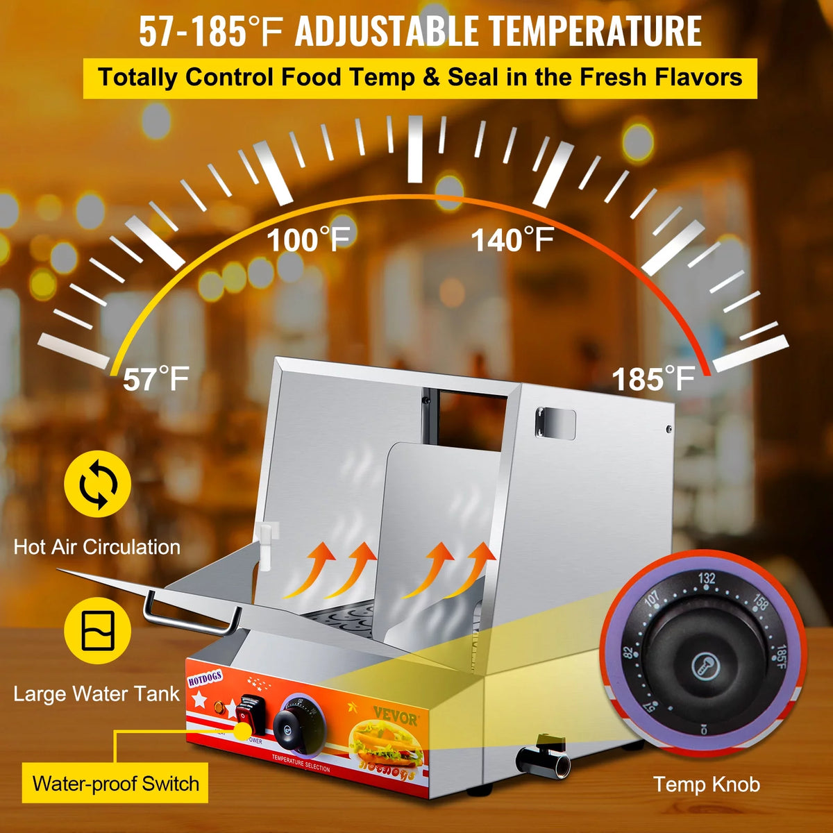 36L Stainless Steel Hot Dog Steamer F891923