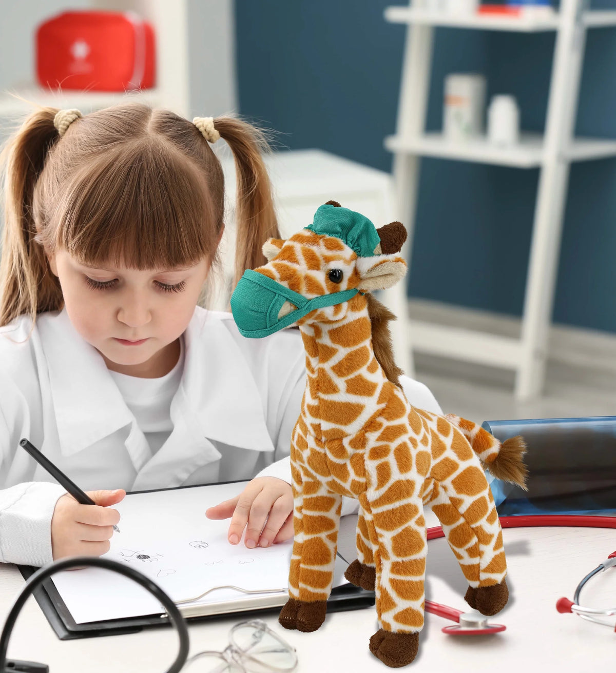 12.5 Inch Giraffe Doctor Plush Toy Q277