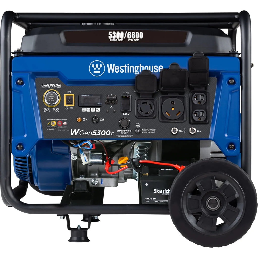 Gas Powered Portable Generator with Remote Electric Start W87636