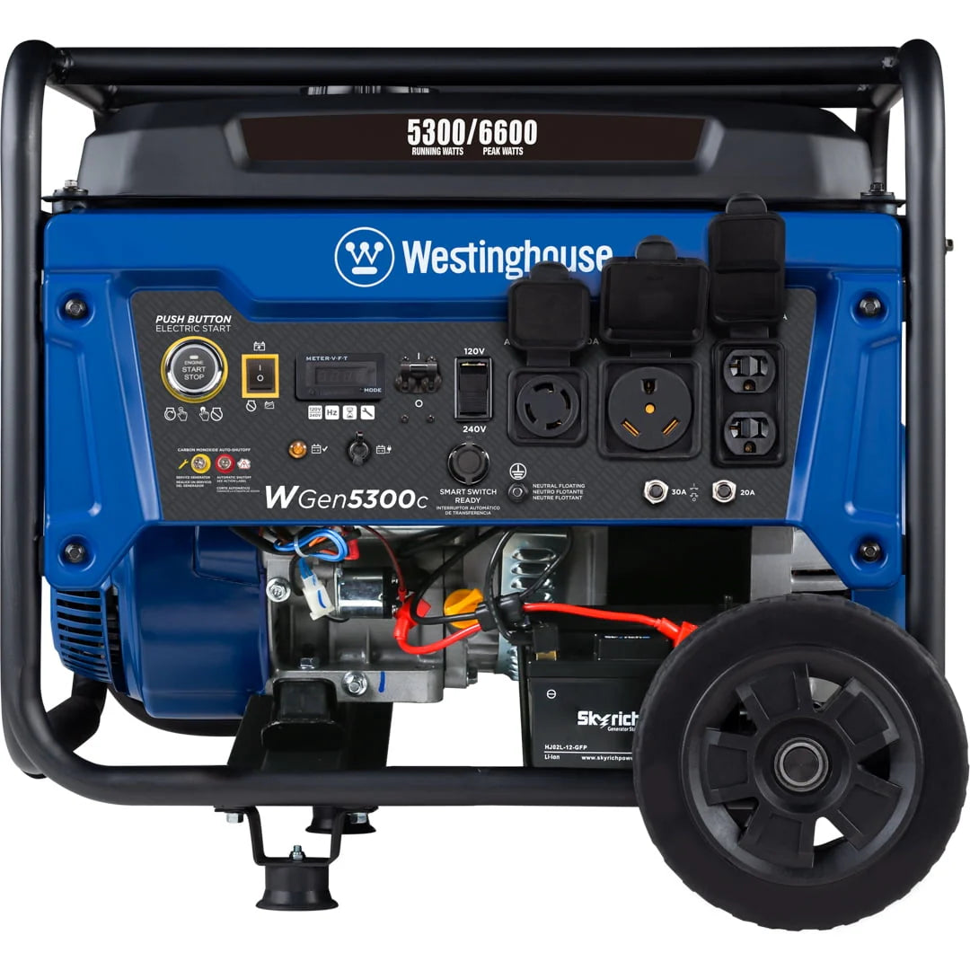 Gas Powered Portable Generator with Remote Electric Start W87636