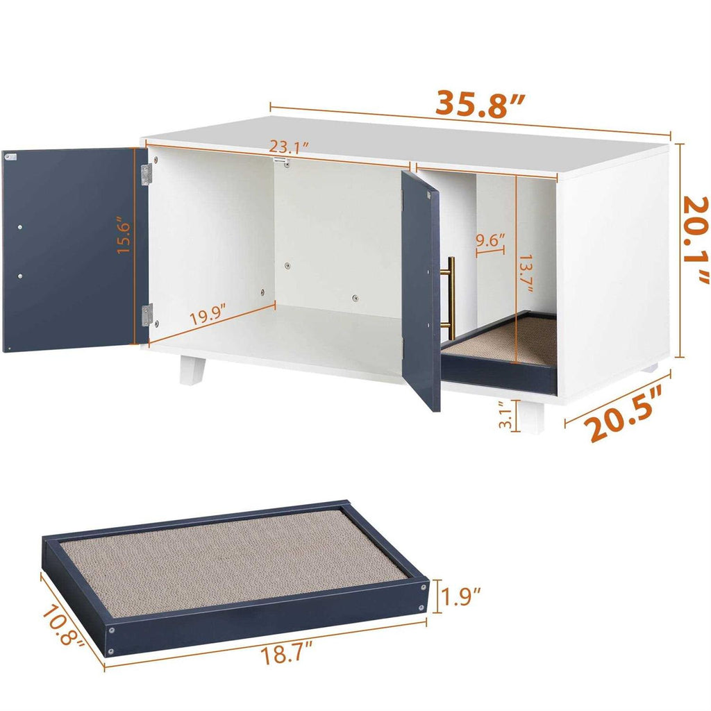 35.8”l x 20”W Cat Litter Box Enclosure N335