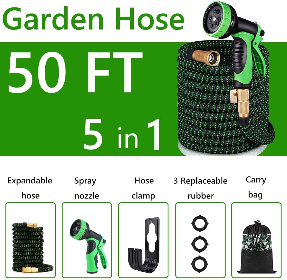 100FT Pack of 2 Expandable Garden Hose with Spray Nozzle R512