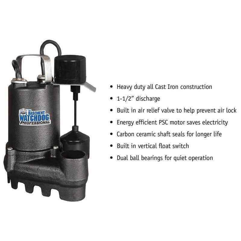 1/2 HP 4,300 GPH Cast Iron Sump Pump Z137