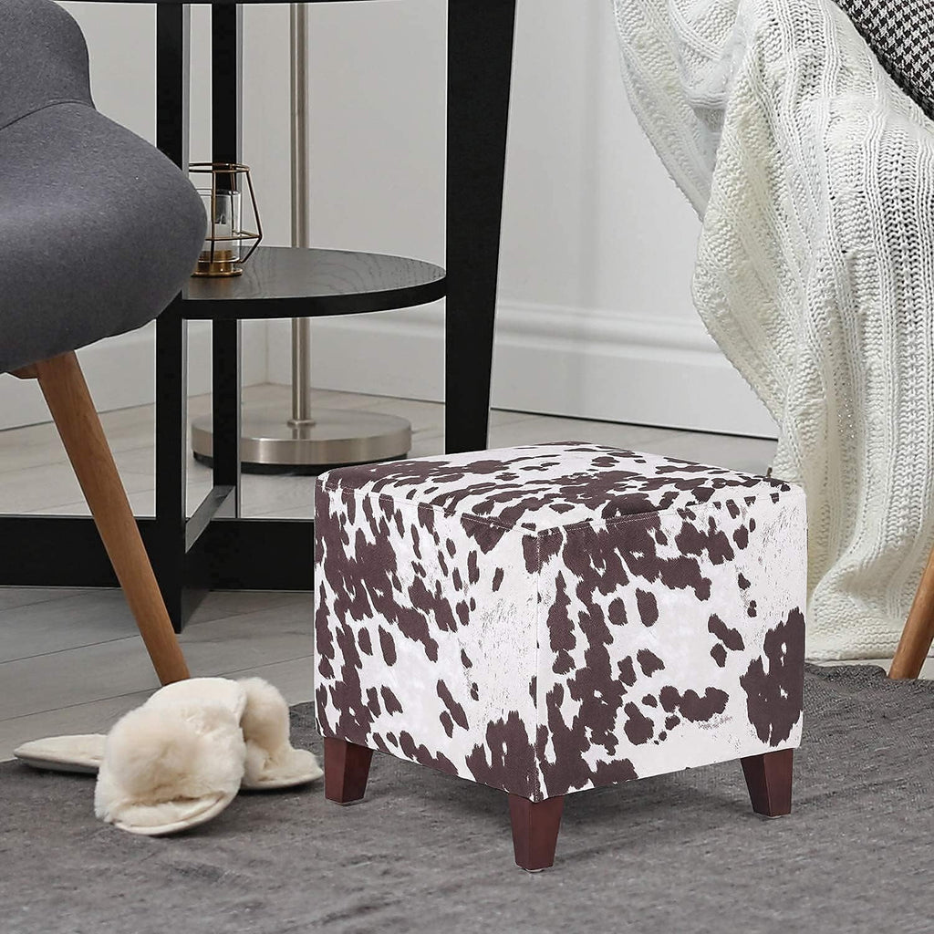 Square Ottoman With Wooden Legs Y1545