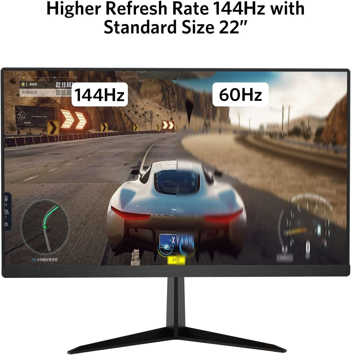 22” 144Hz 1920 x 1080p Full HD Flat Computer Monitor with HDMI Display Ports, Adjustable Tilt, Black Z818
