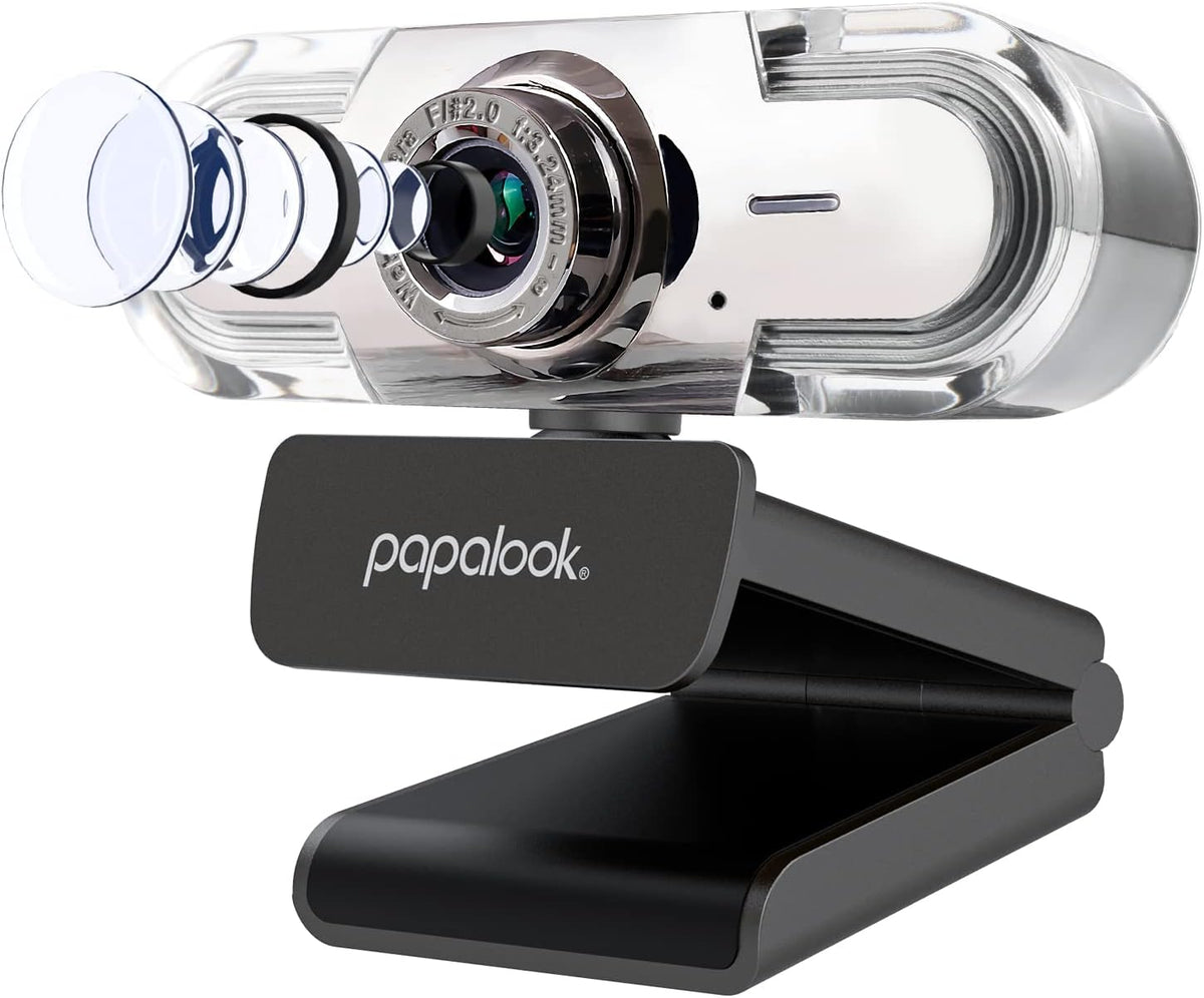 1080P Webcam with Microphone, Full HD Streaming Web Camera, 90° View Computer Camera, Manual Focus USB Camera H76436