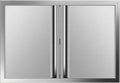 Stainless Steel Double BBQ Access Door with Recessed Handle Q77508