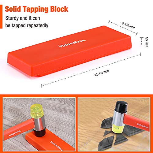 Laminate Wood Flooring Installation Kit with Tapping Block, Pull Bar, Mallet, Kneepads, 30-Piece Spacers F17919