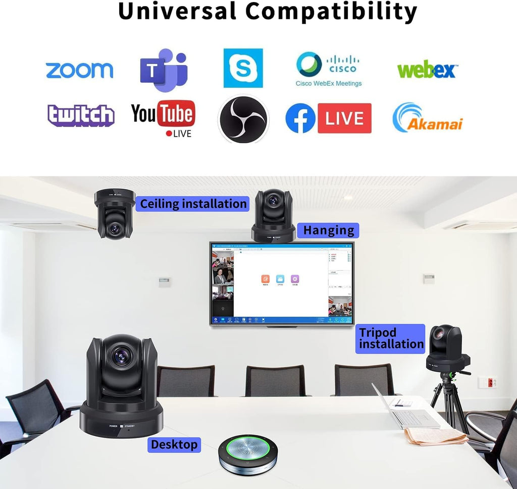 1080P Wide Angle USB PTZ Camera T619716