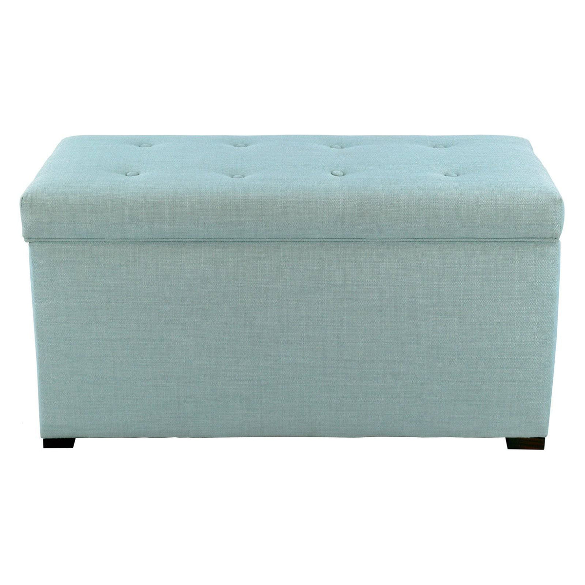 Green 8 Button Tufted Storage Bench Q53943