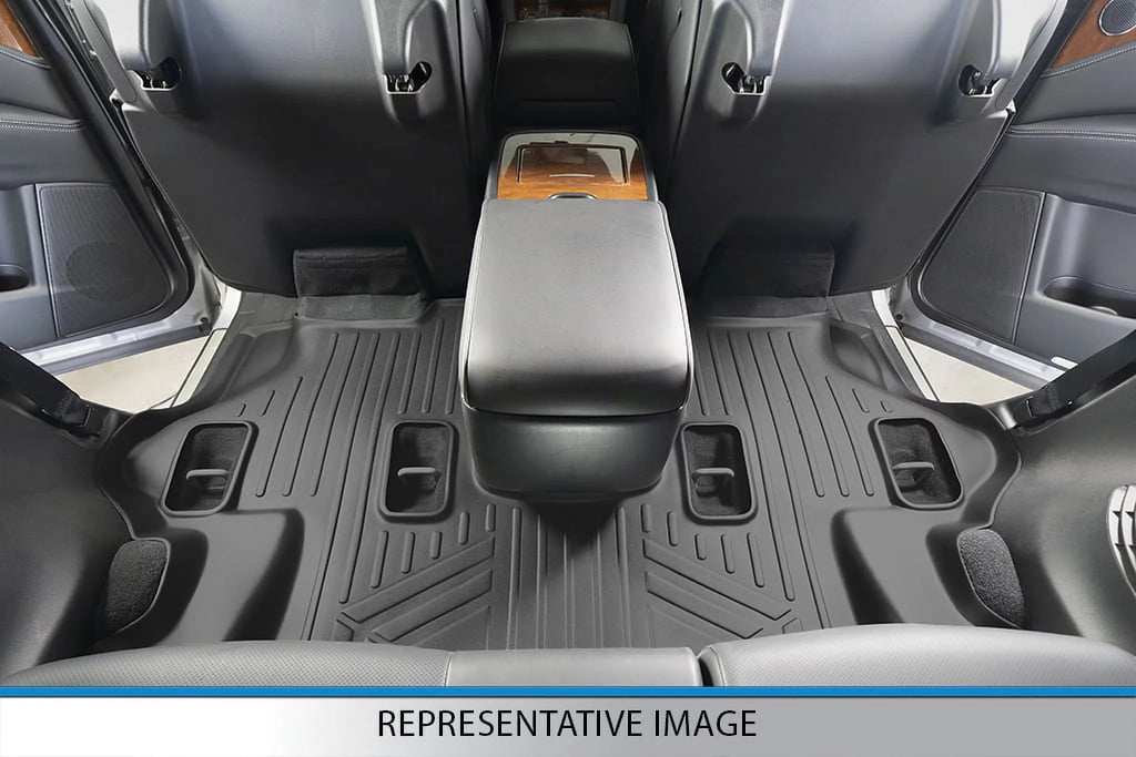 Black Floor Mats Liner Set with 2nd Row Bench Seats Y556