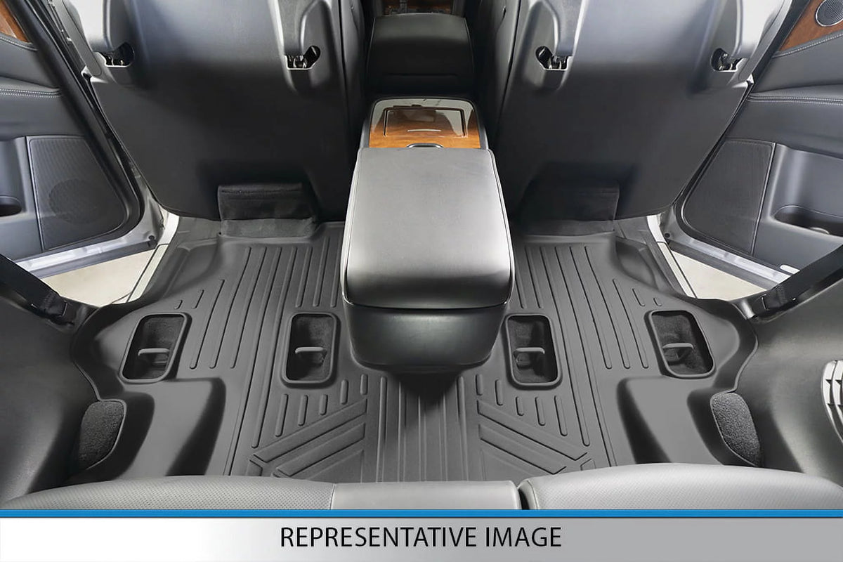 Black Floor Mats Liner Set with 2nd Row Bench Seats Y556