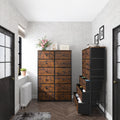 Set of 2 12 Drawer Fabric Dresser B999