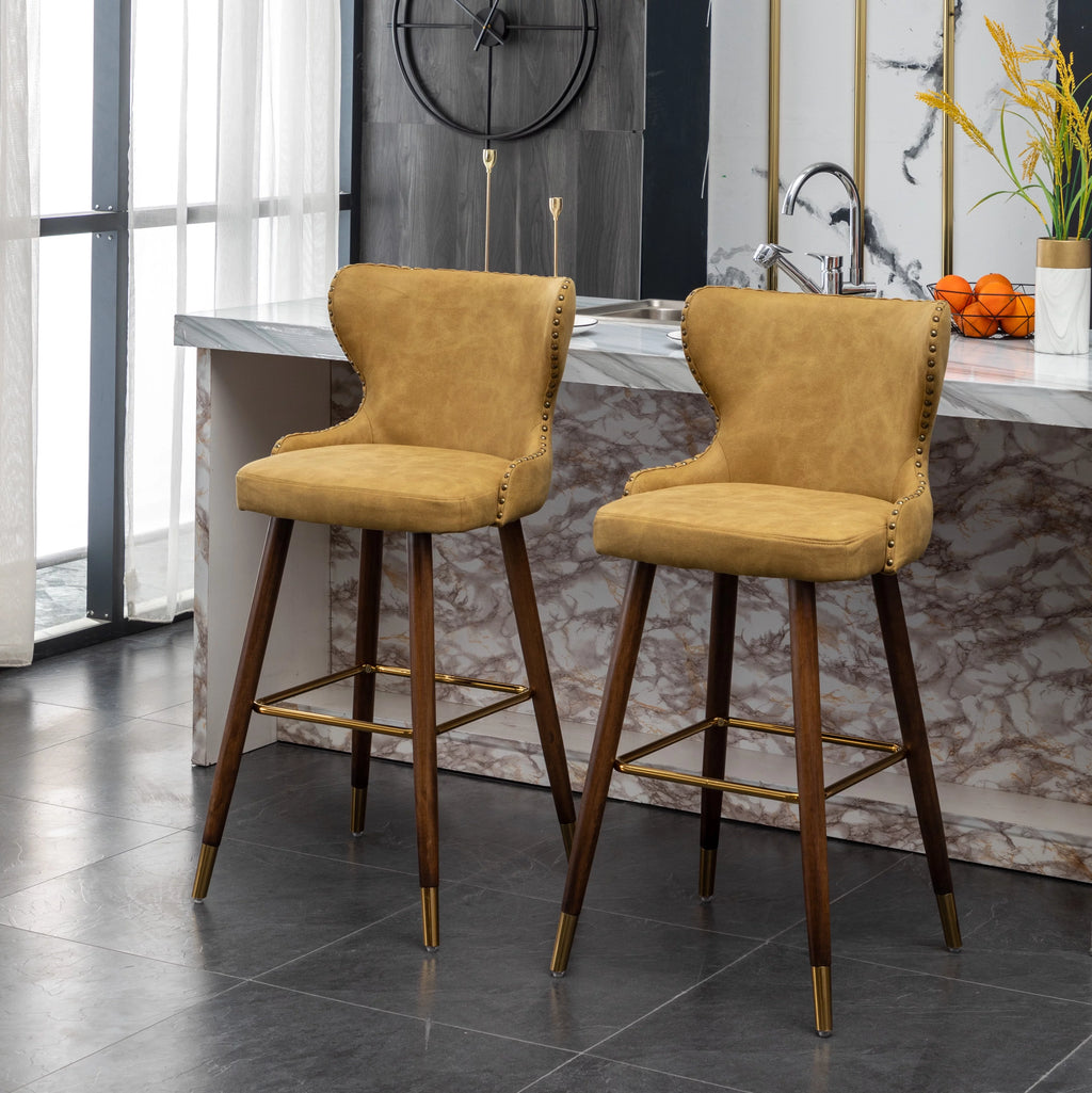 Yellow Set of 2 Bar Stool A937331