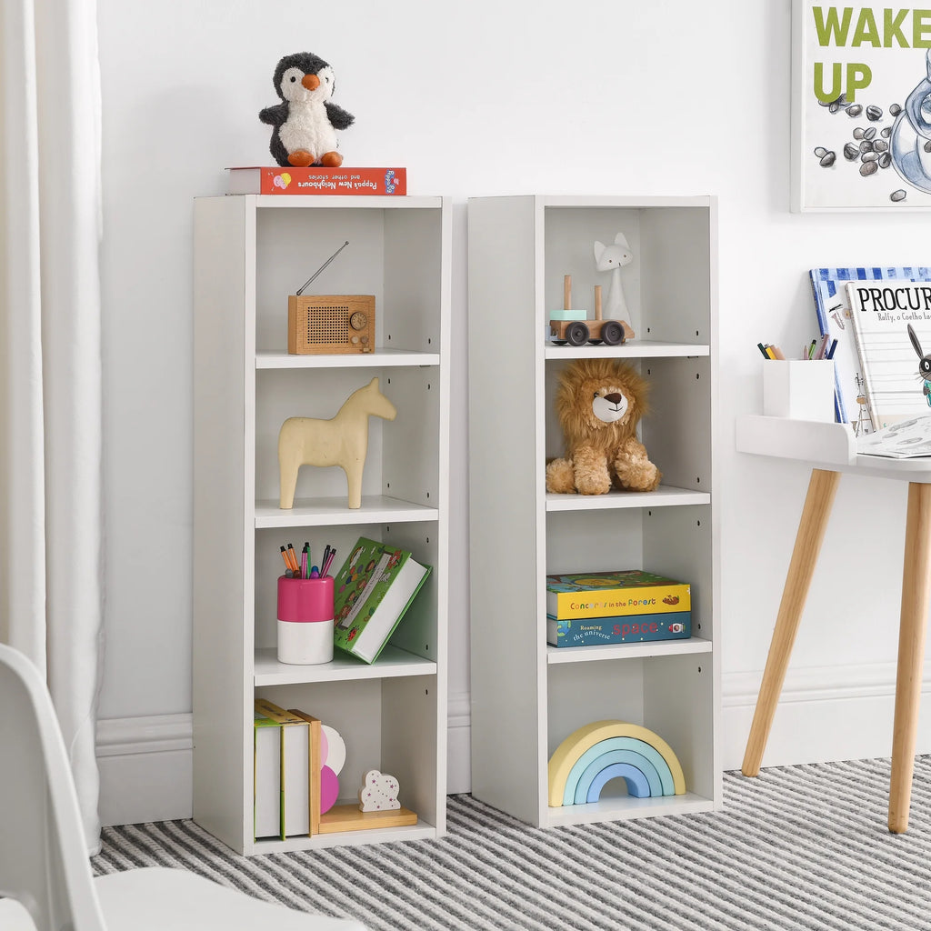 8-Tier Media Tower Rack Storage Cabinet with Adjustable Shelves U392