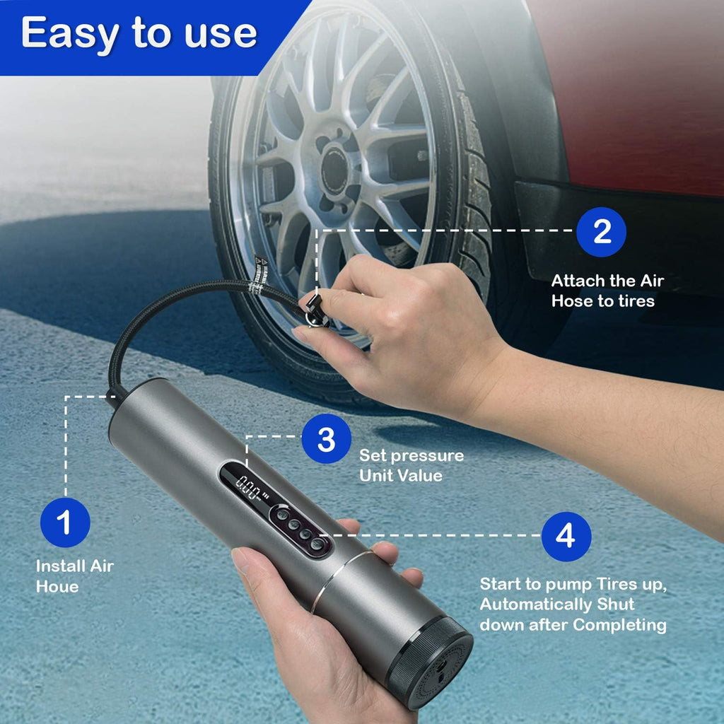 6600mAh Cordless Tire Inflator Air Compressor S3487