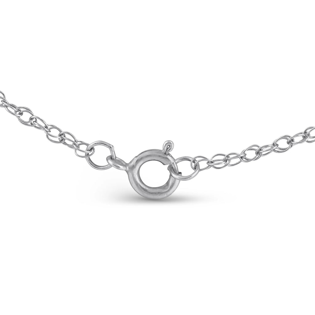Natural Diamond Butterfly Pendant 18" Necklace J2050