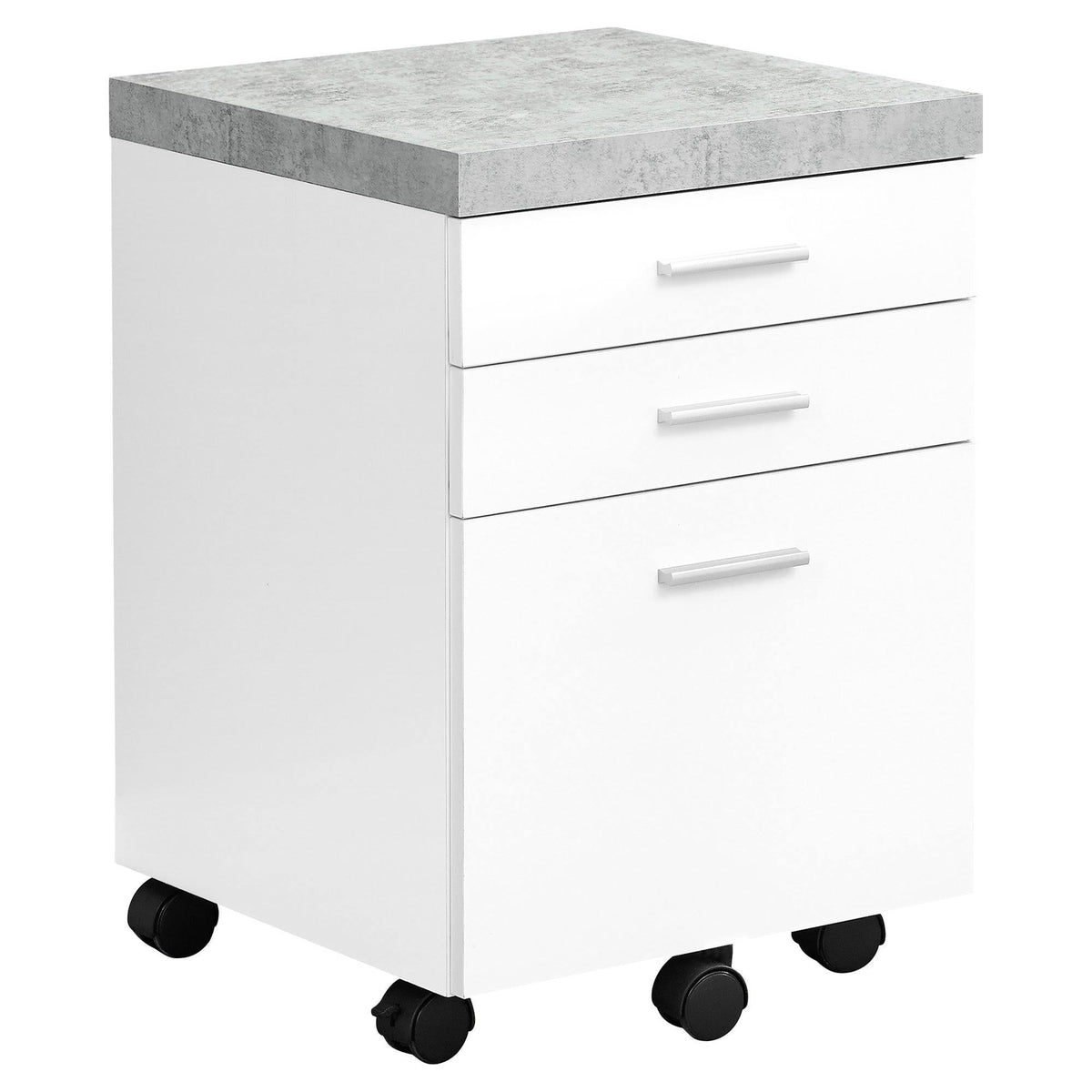 Natural Black 3 Drawers Particle Board Filing Cabinet C62491