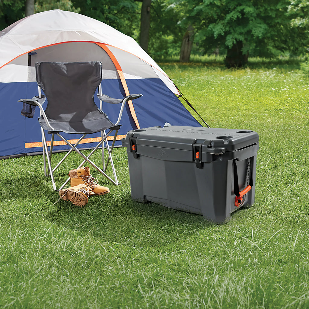 Gray 52 Quart Hard Sided Chest Cooler U745