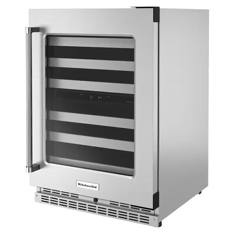 46-Bottle Built-In Undercounter Wine Cooler in Stainless Steel Y8176