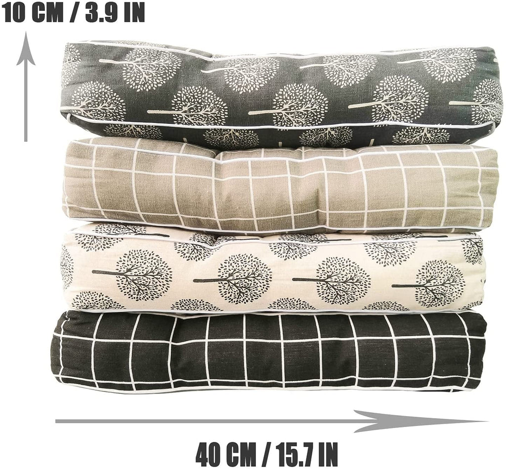 Gray Plaid 16" x 16" Square Floor Pillow F511