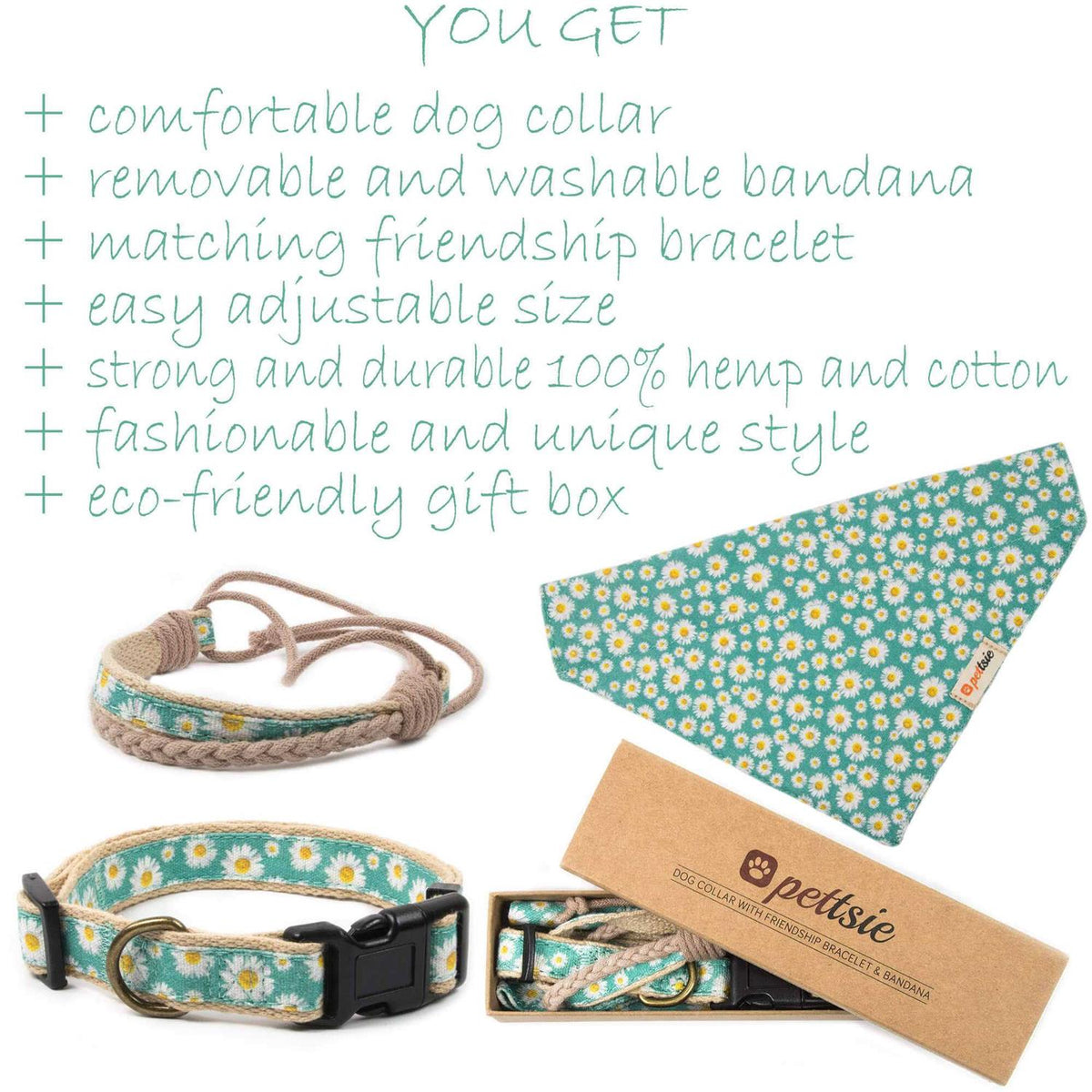 Matching Dog Collar, Bandana and Friendship Bracelet O44251