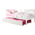 White Twin Trundle with Pull Down Bed J981189