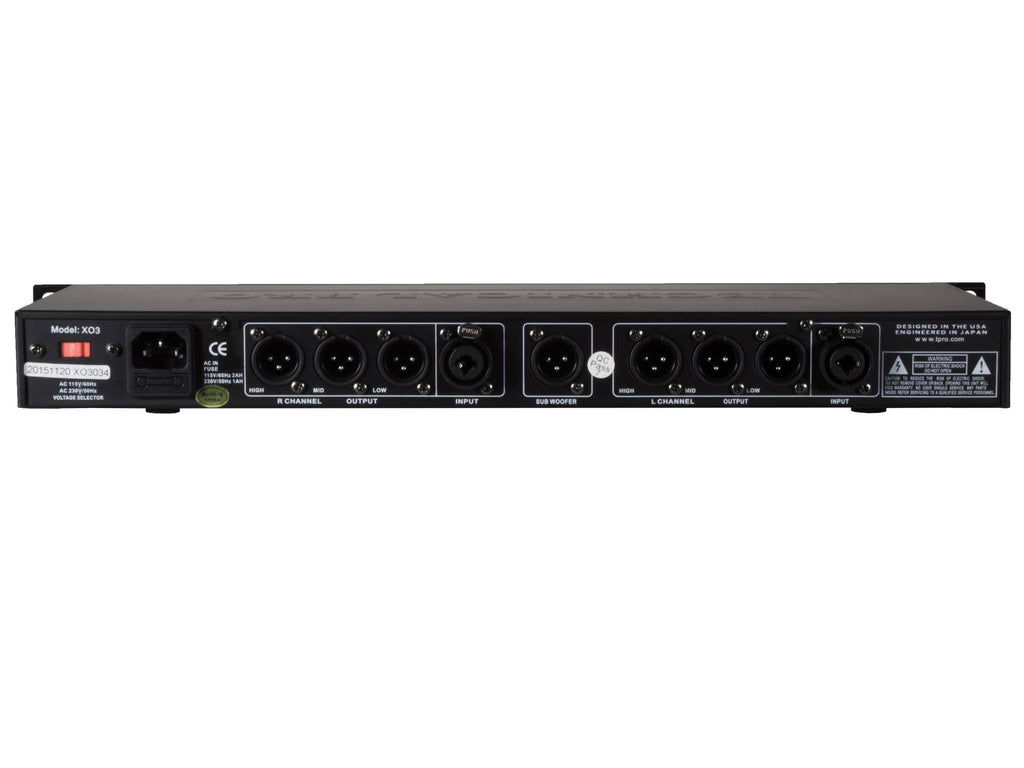 3 Way Crossover with Subwoofer Output Black L899
