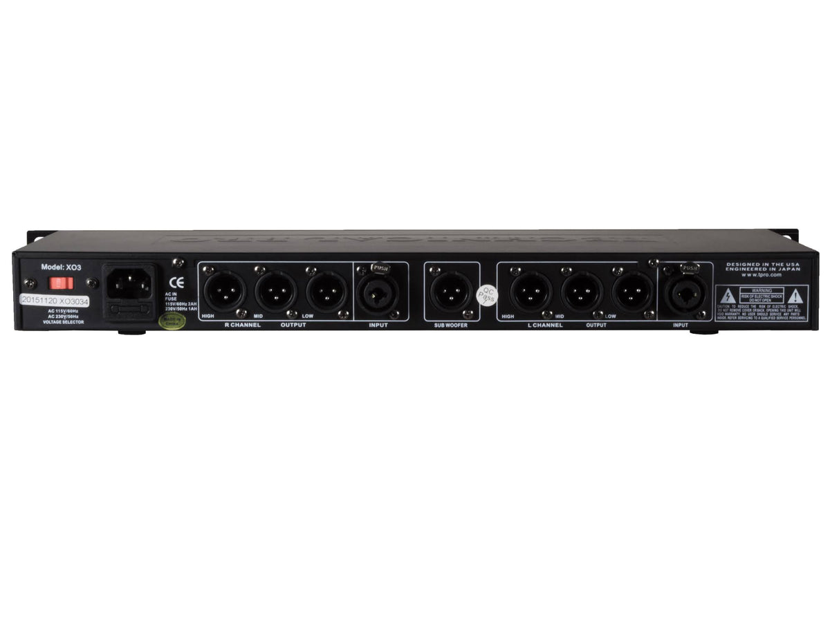 3 Way Crossover with Subwoofer Output Black L899