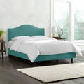 Blue Nail-Buttoned Twin Bed Q376420