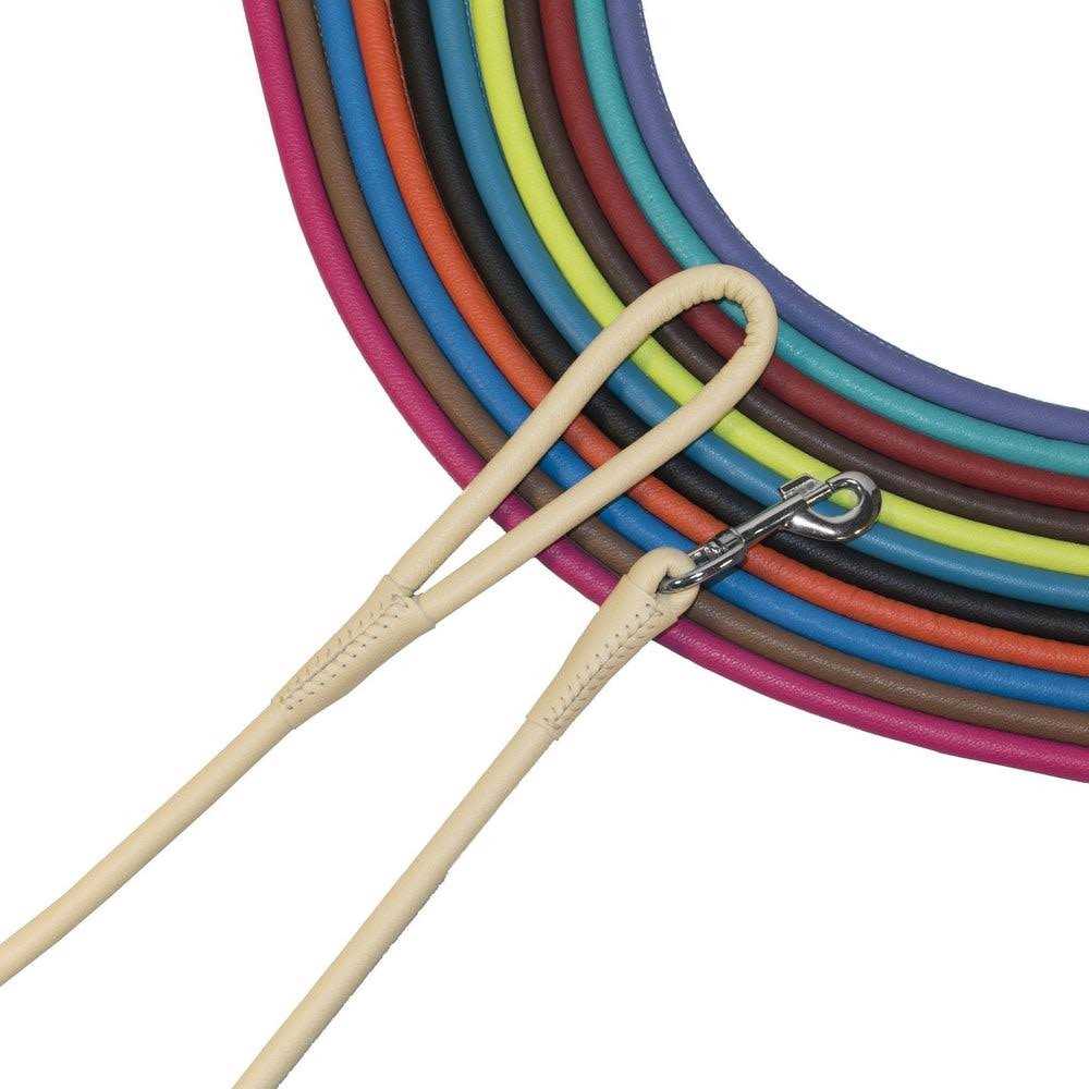 Soft Leather Round Leash E5608